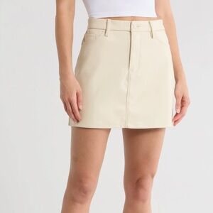 Good American faux leather mini skirt